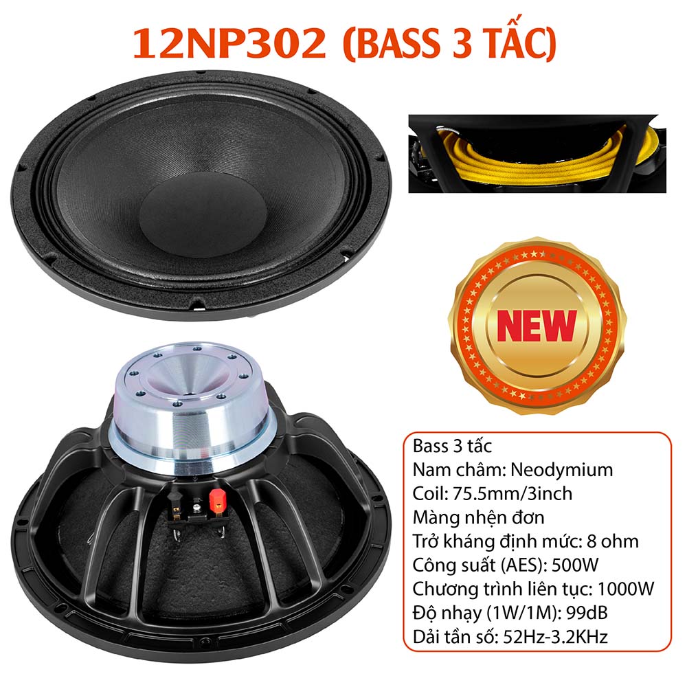 Bass 3 tấc 12NP302