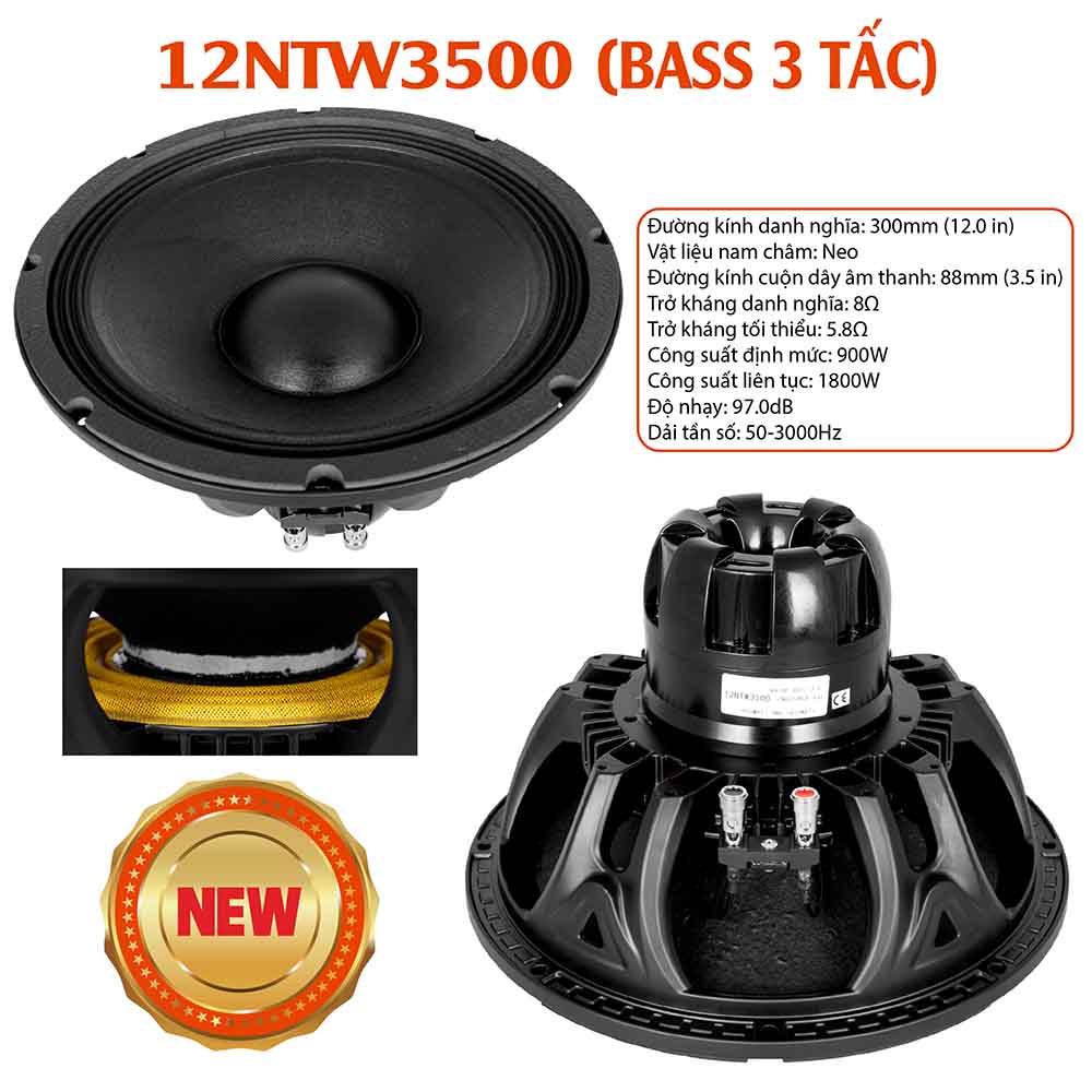 Bass 3 tấc 12NTW3500