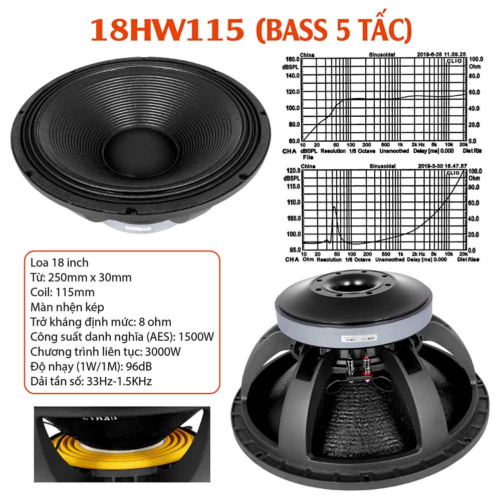 Bass 5 tấc 18HW115