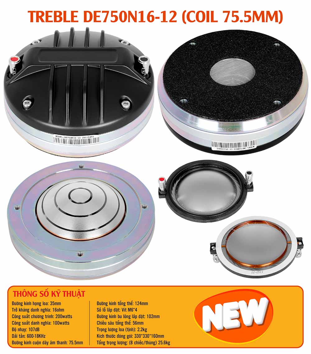 Treble DE750N16-12 (Coil 75.5mm)