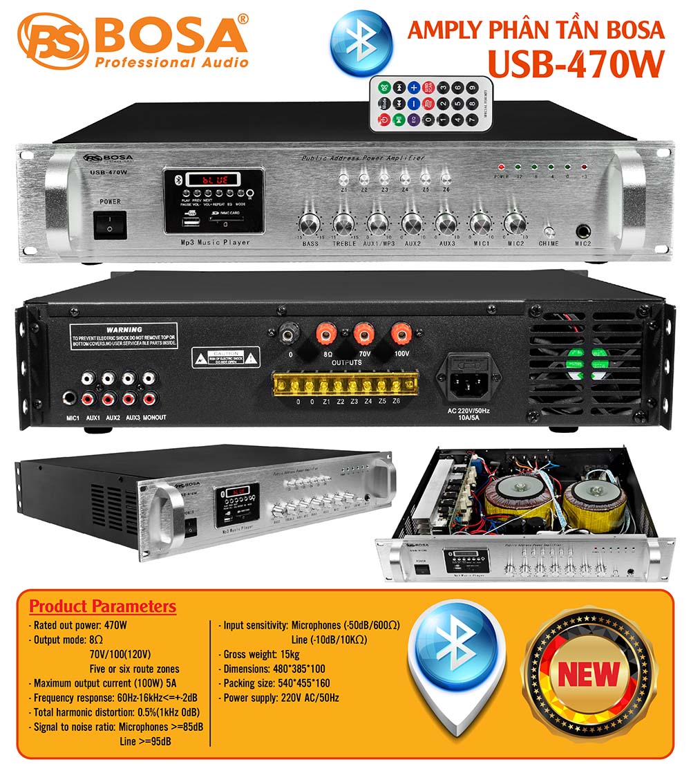 Amply phân tần bosa USB-470W