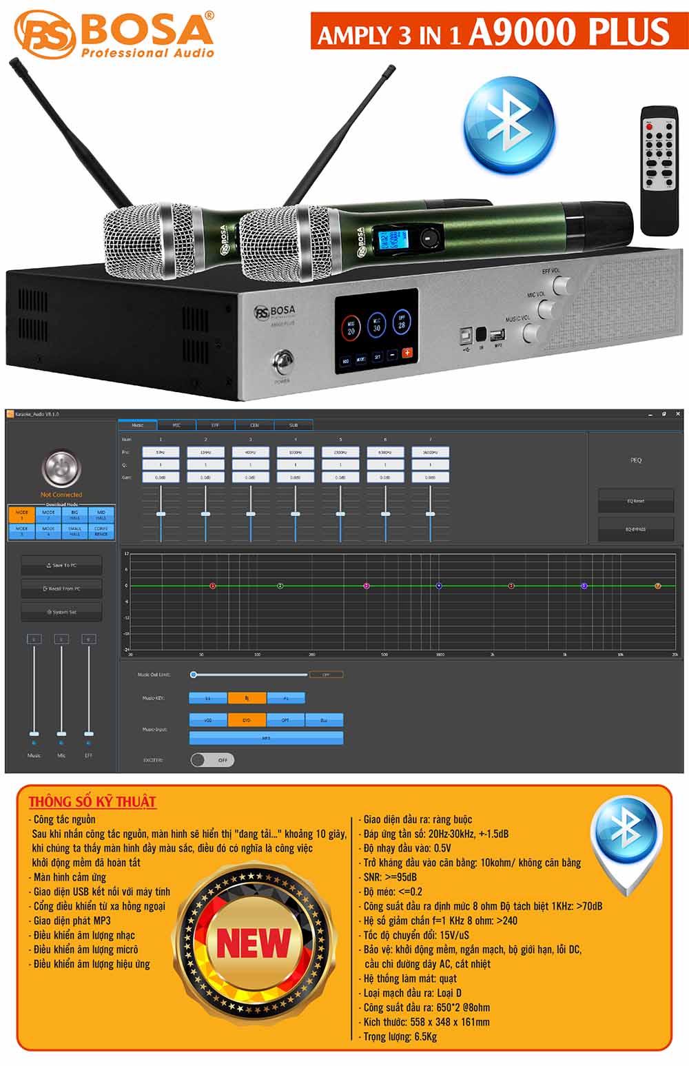 AMPLY 3 IN 1 BOSA A9000 PLUS