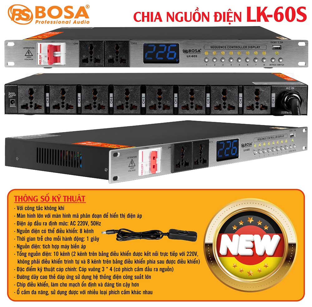 Chia nguồn điện bosa LK-60S