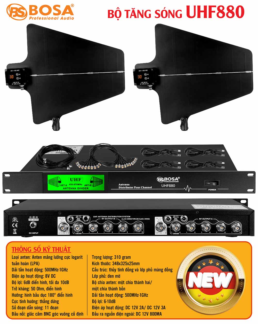 Bộ tăng sóng bosa UHF880