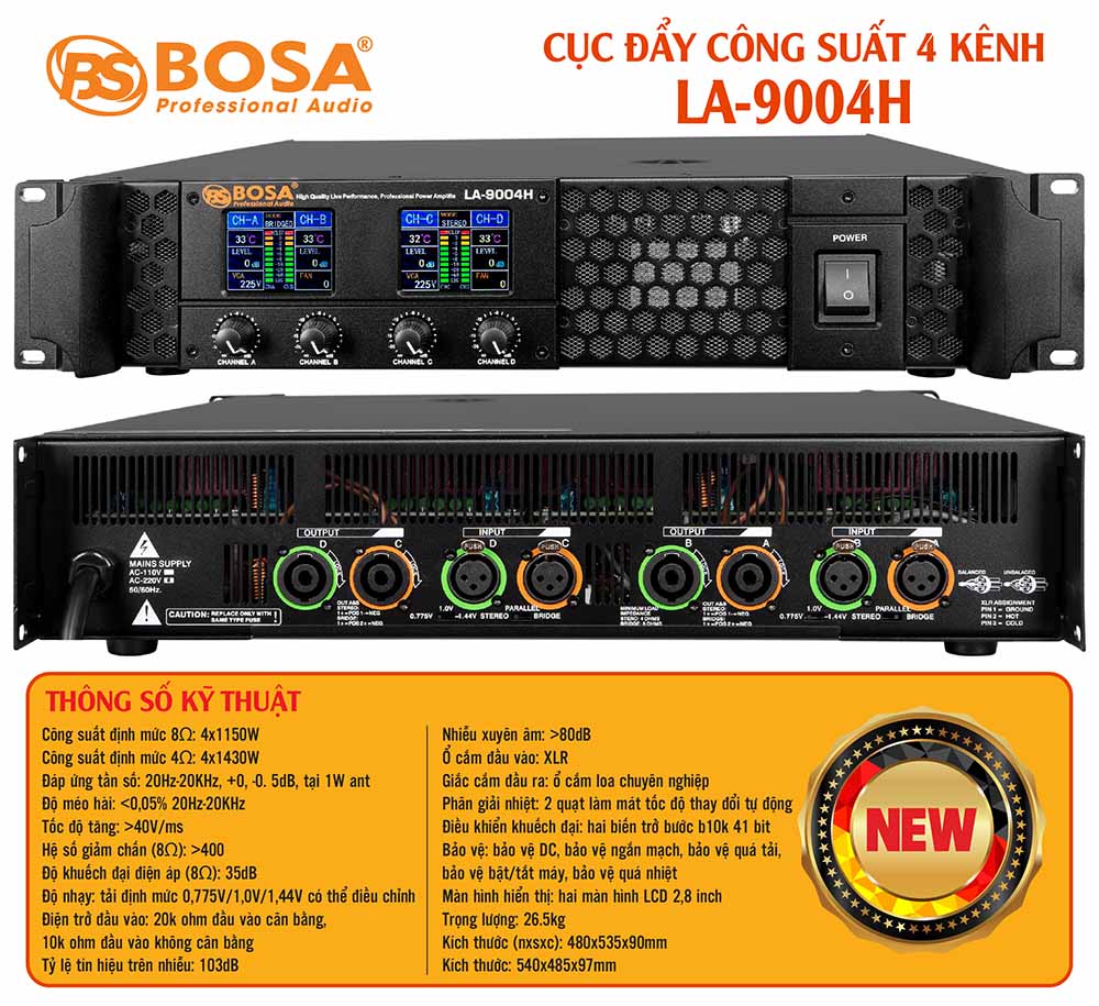 Main cục đẩy công suất bosa 4 kênh LA-9004H