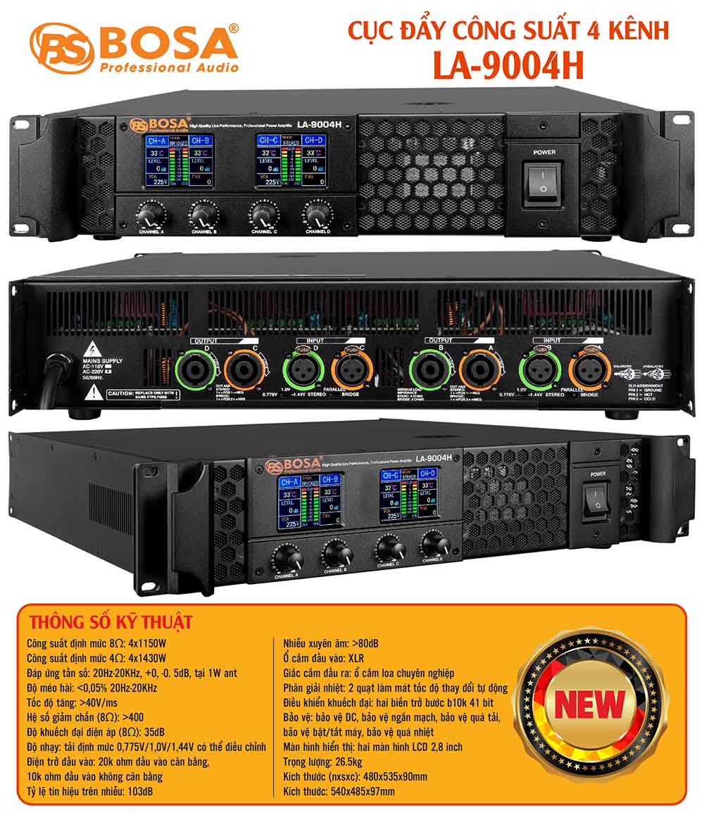 Main cục đẩy công suất bosa 4 kênh LA-9004H