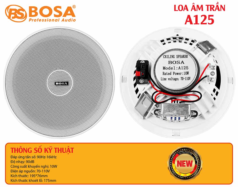 Loa âm trần bosa A125