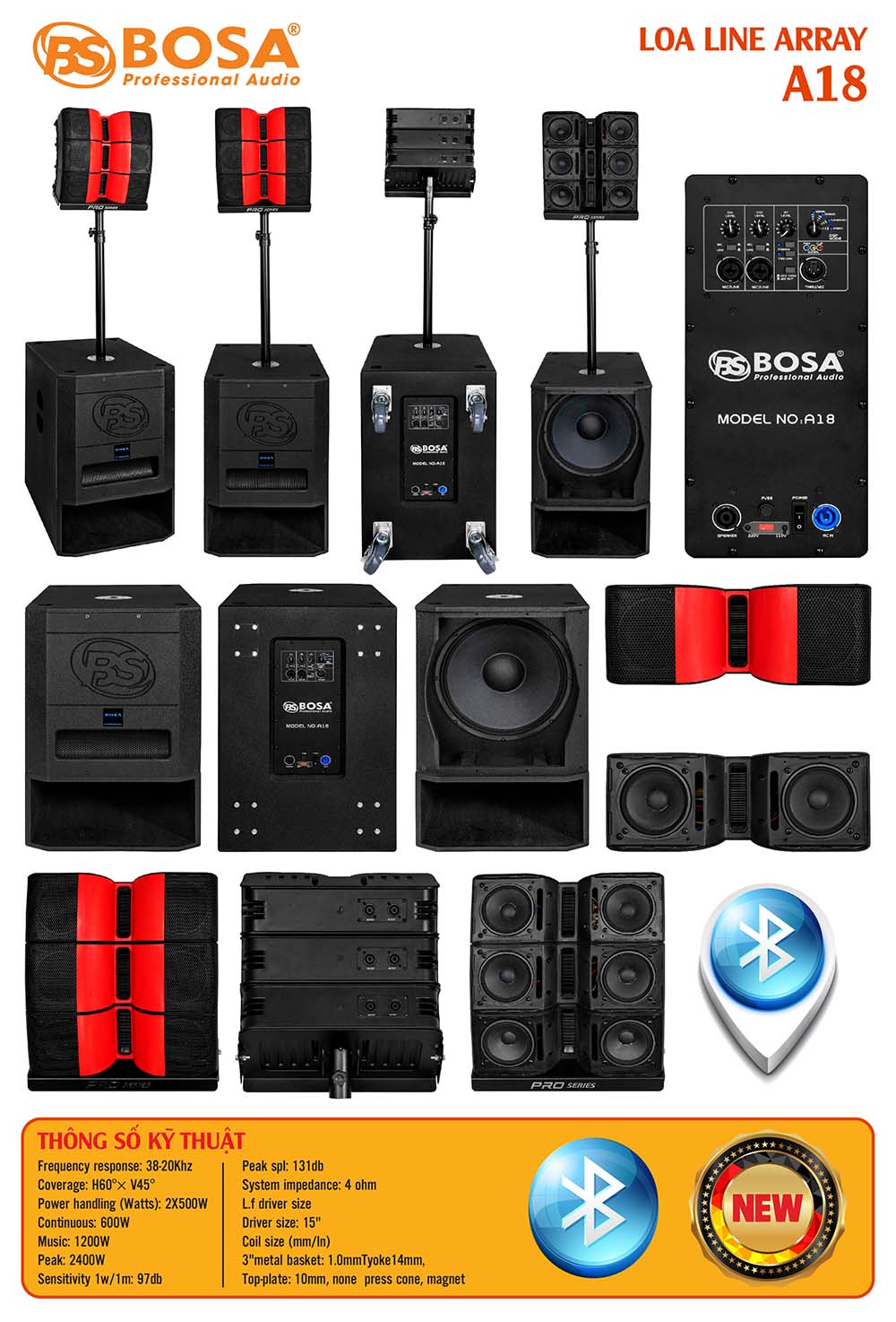 Loa LINE ARRAY BOSA A18