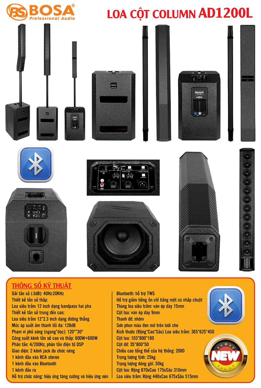 Loa cột column bosa AD1200L