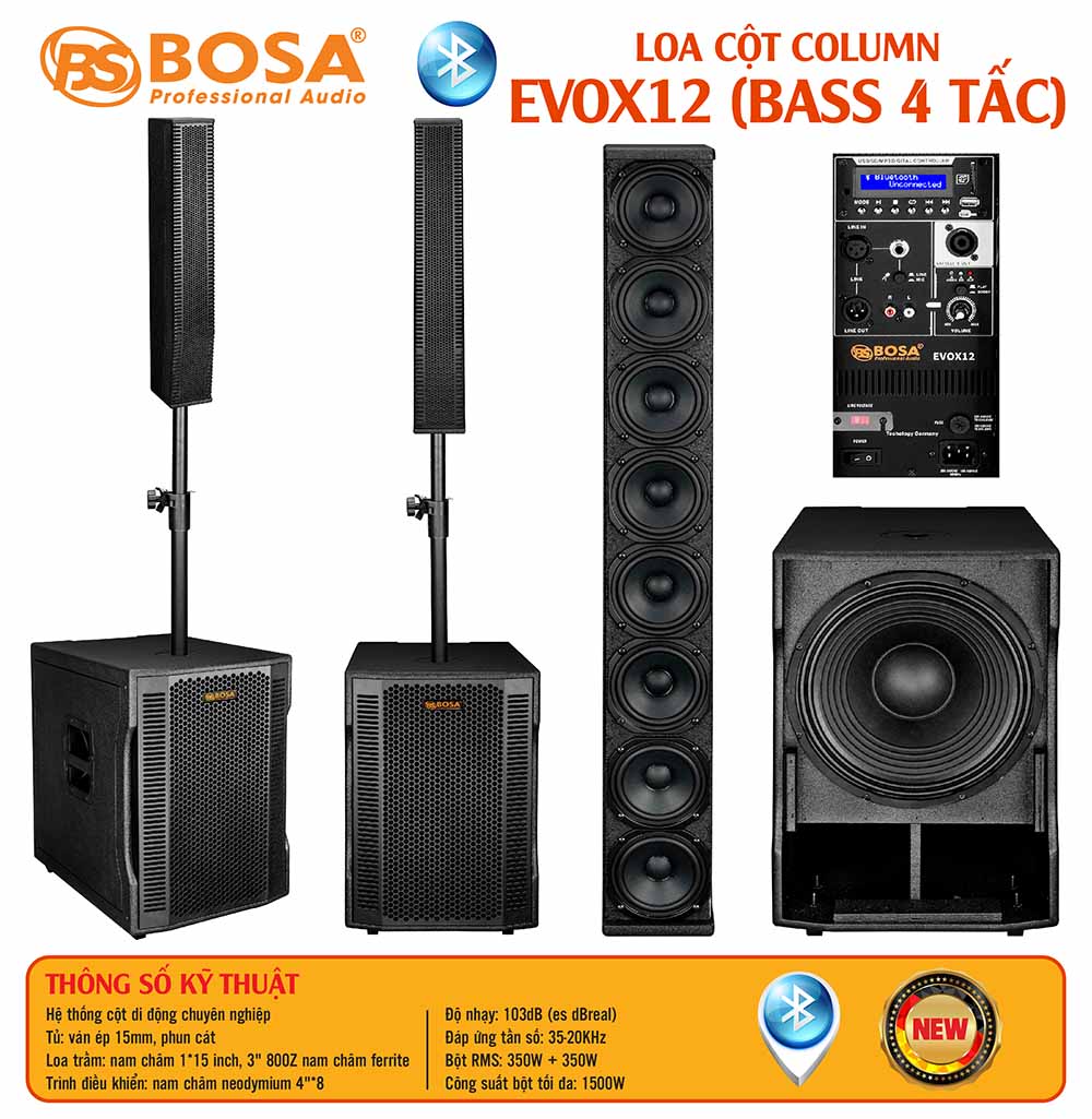 Loa cột column bosa EVOX12 bluetooth