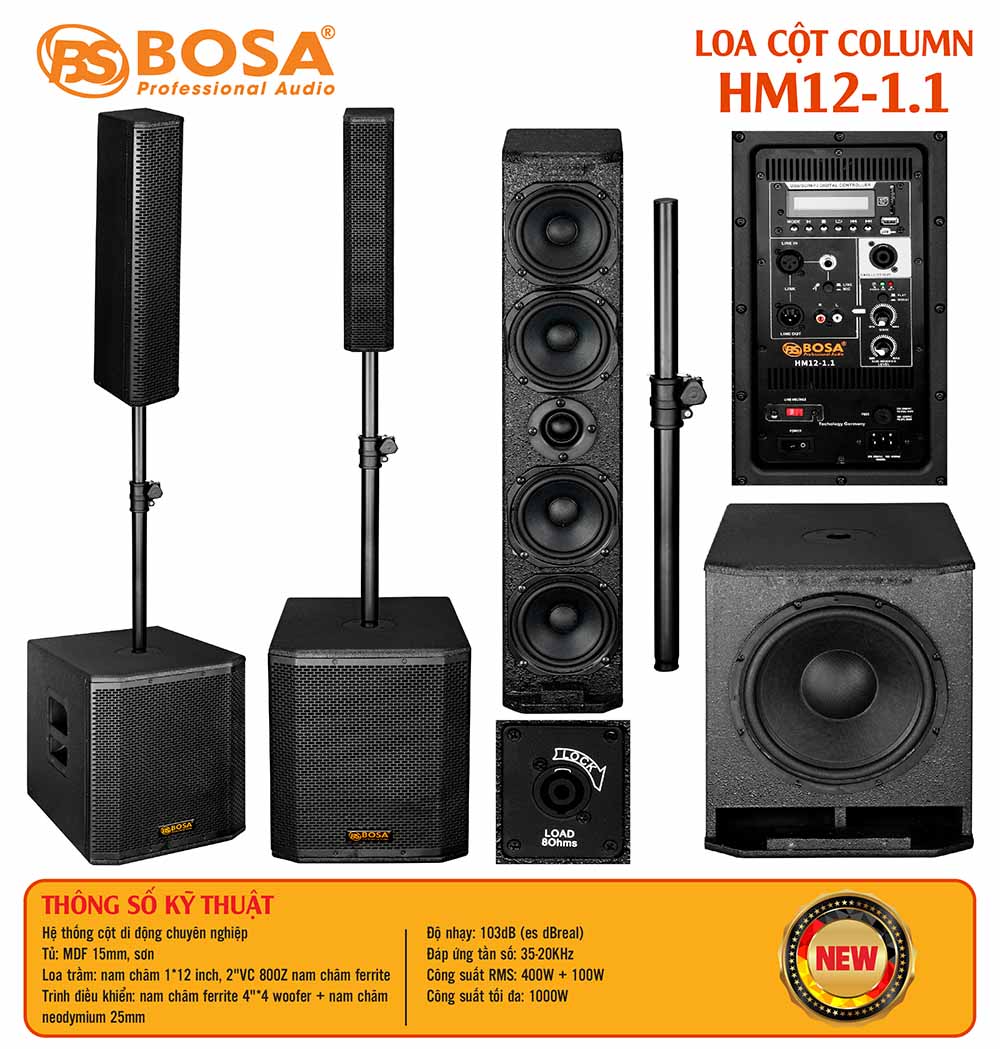 Loa cột column bosa HM12-1-1