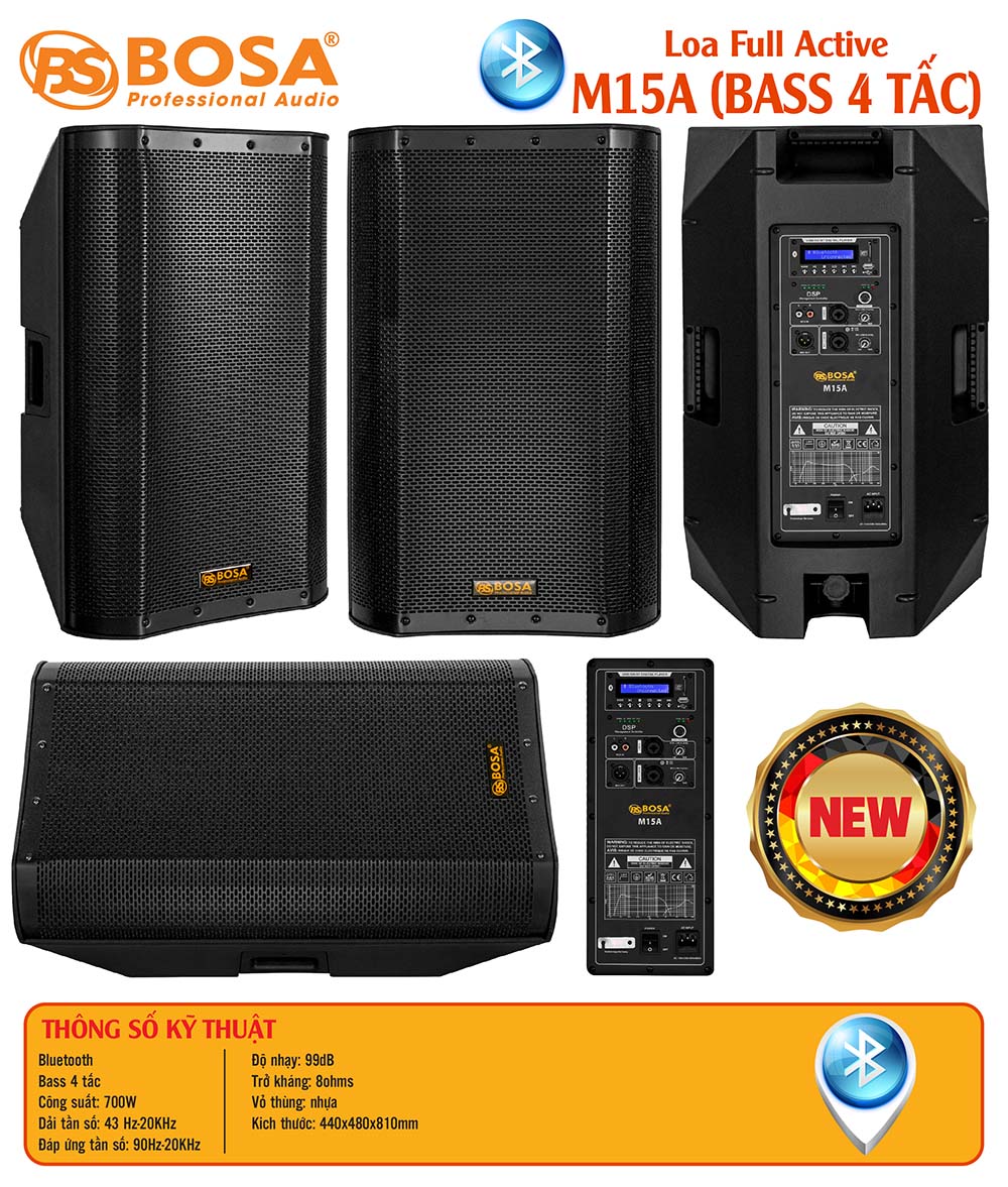 Loa full active bosa M15A (4 TẤC)