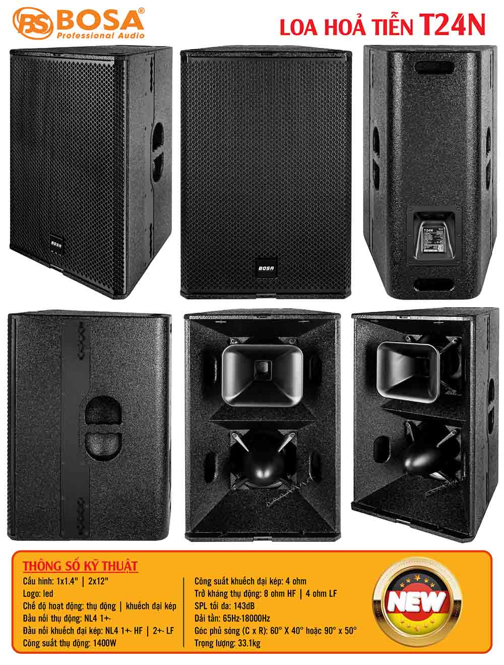 Loa hoả tiễn bosa T24N (2026)