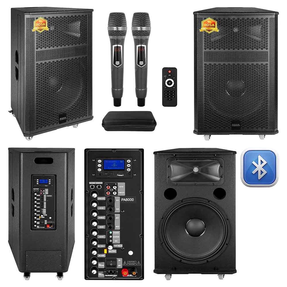 Loa kéo di động bosa PA8000 (bass 4 tấc)