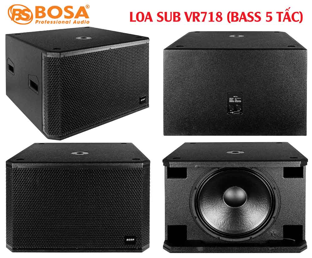 Loa sub bosa VR718 (Bass 5 tấc)