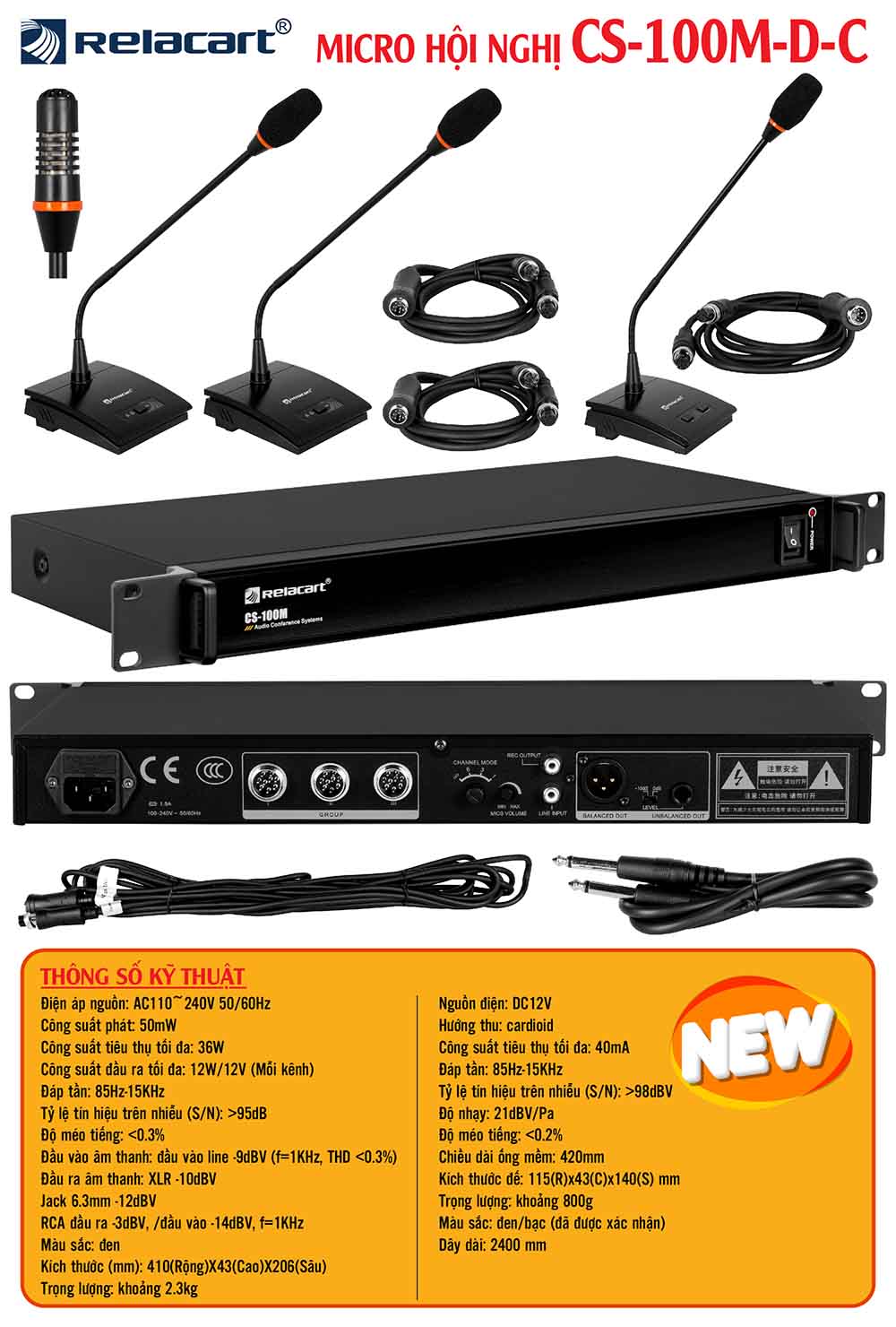 Micro hội nghị relacart CS-100M-D-C