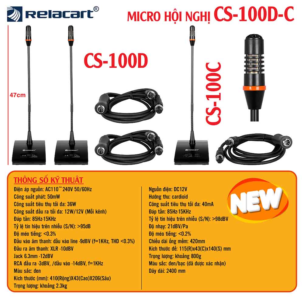 Micro hội nghị relacart CS-100M-D-C