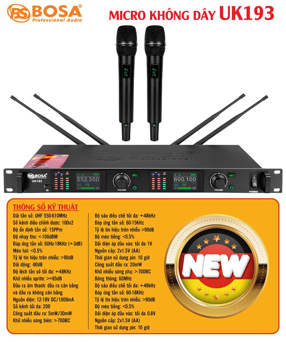 Micro không dây bosa UK193