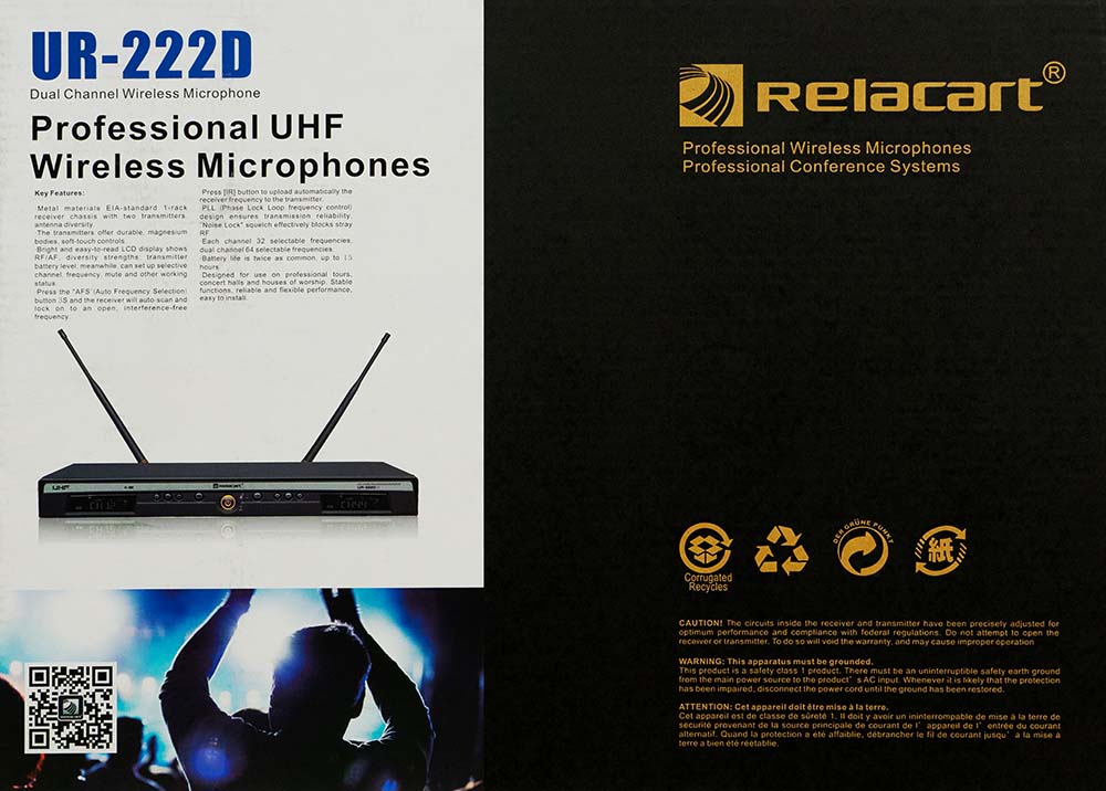 Micro không dây relacart UR-222D
