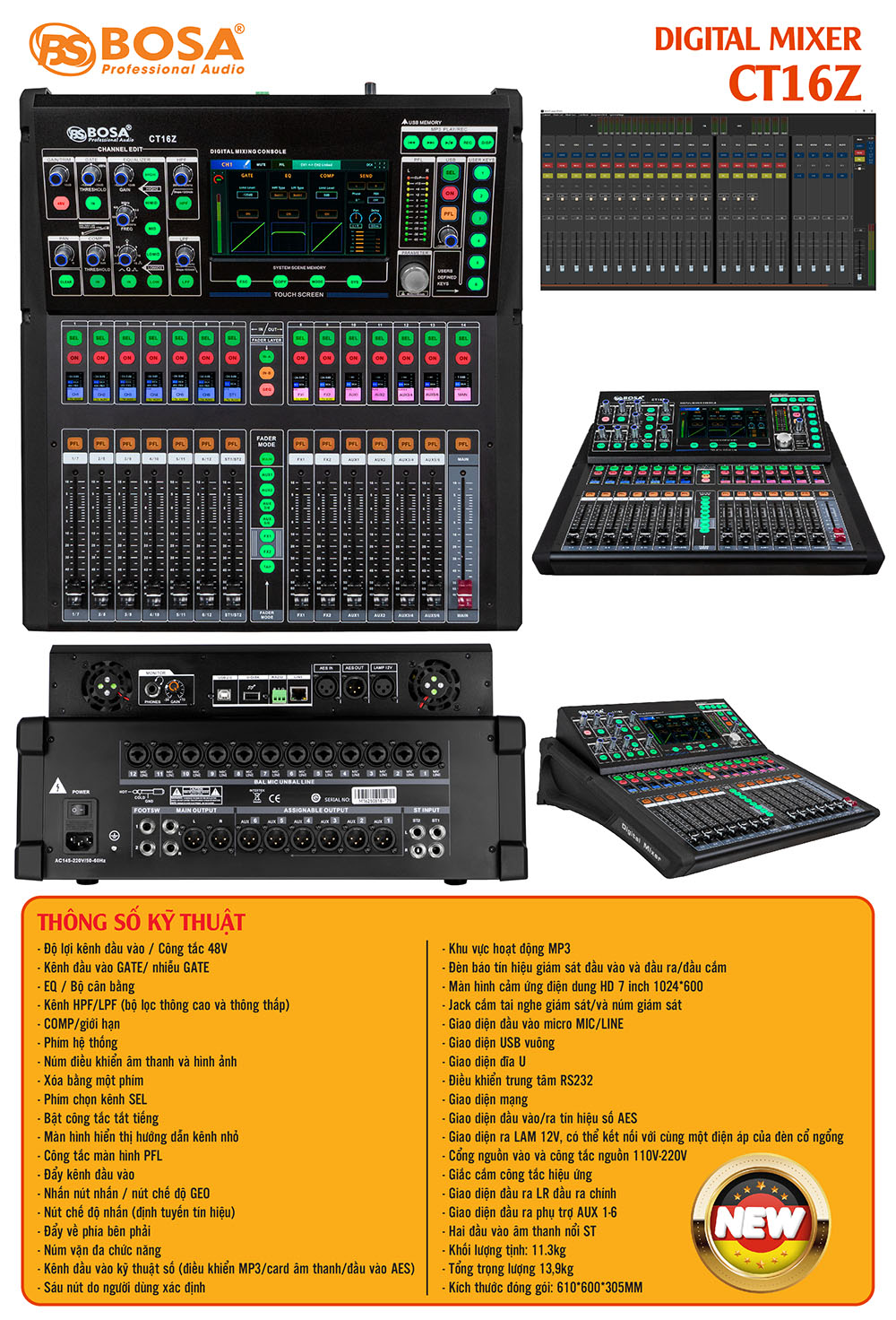 Mixer digital bosa CT16Z new