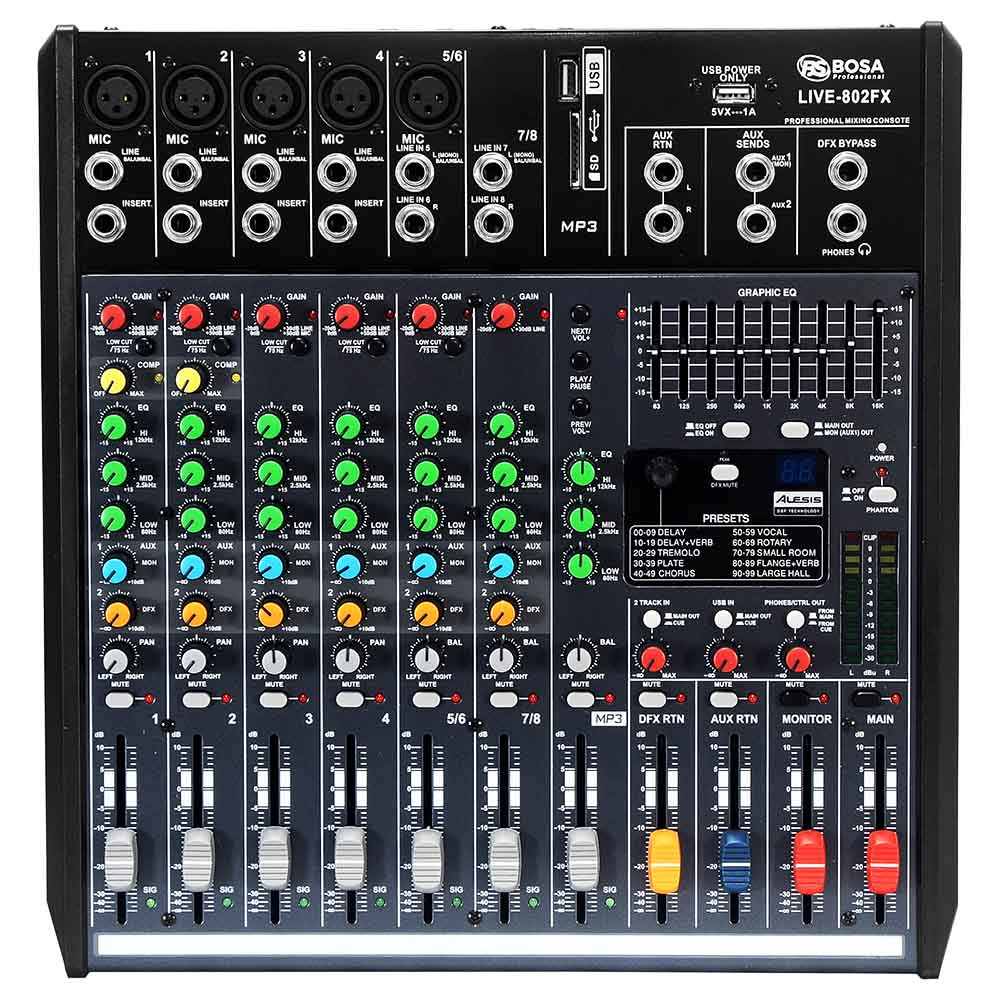 Mixer bosa LIVE-802FX