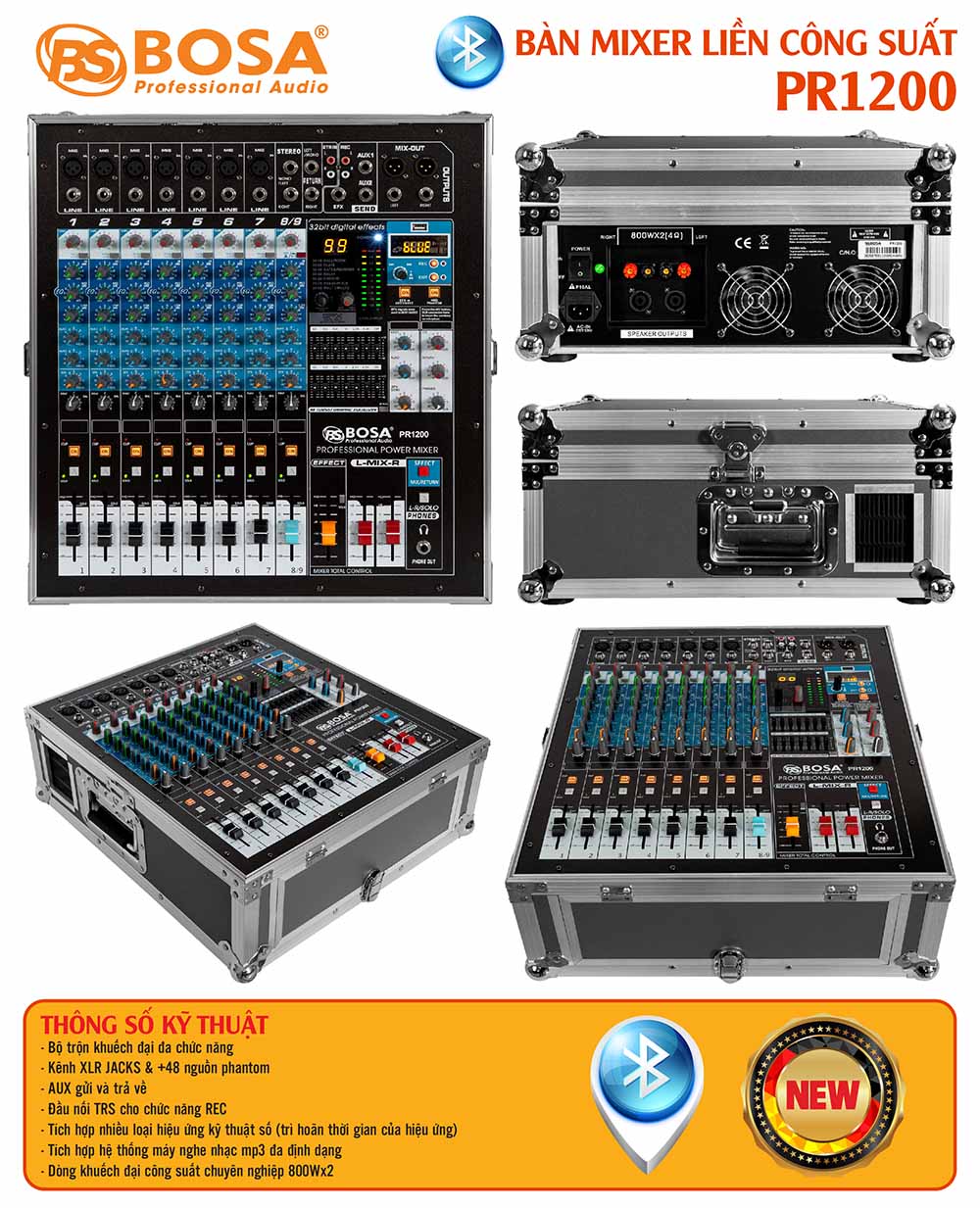 Bàn mixer liền công suất PR1200