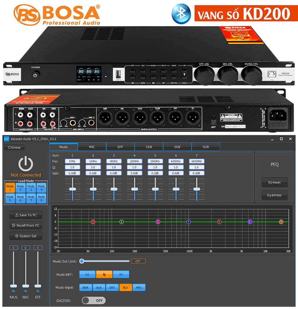 Vang số bosa KD200 - Bluetooth