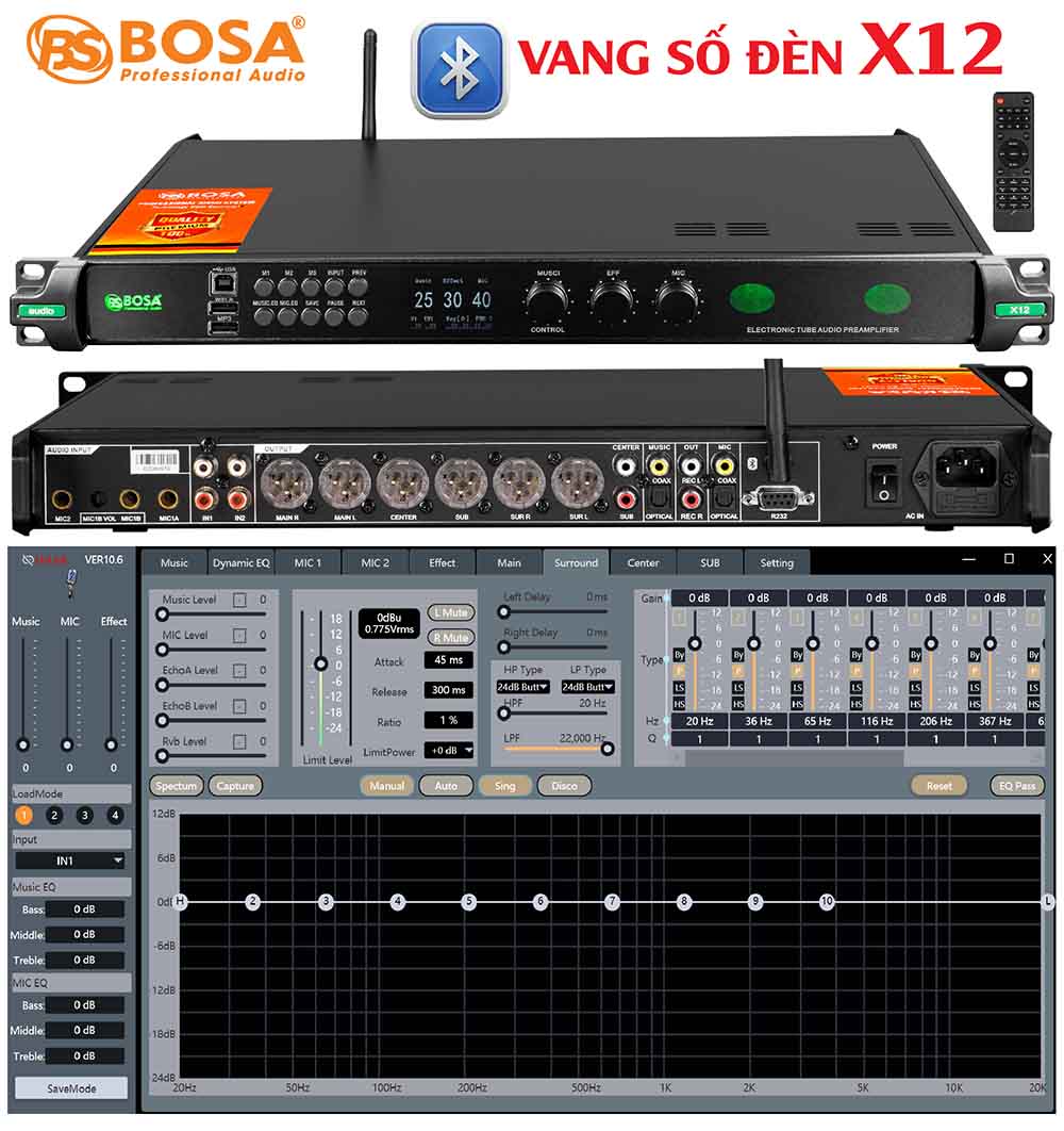 Vang số đèn bosa X12