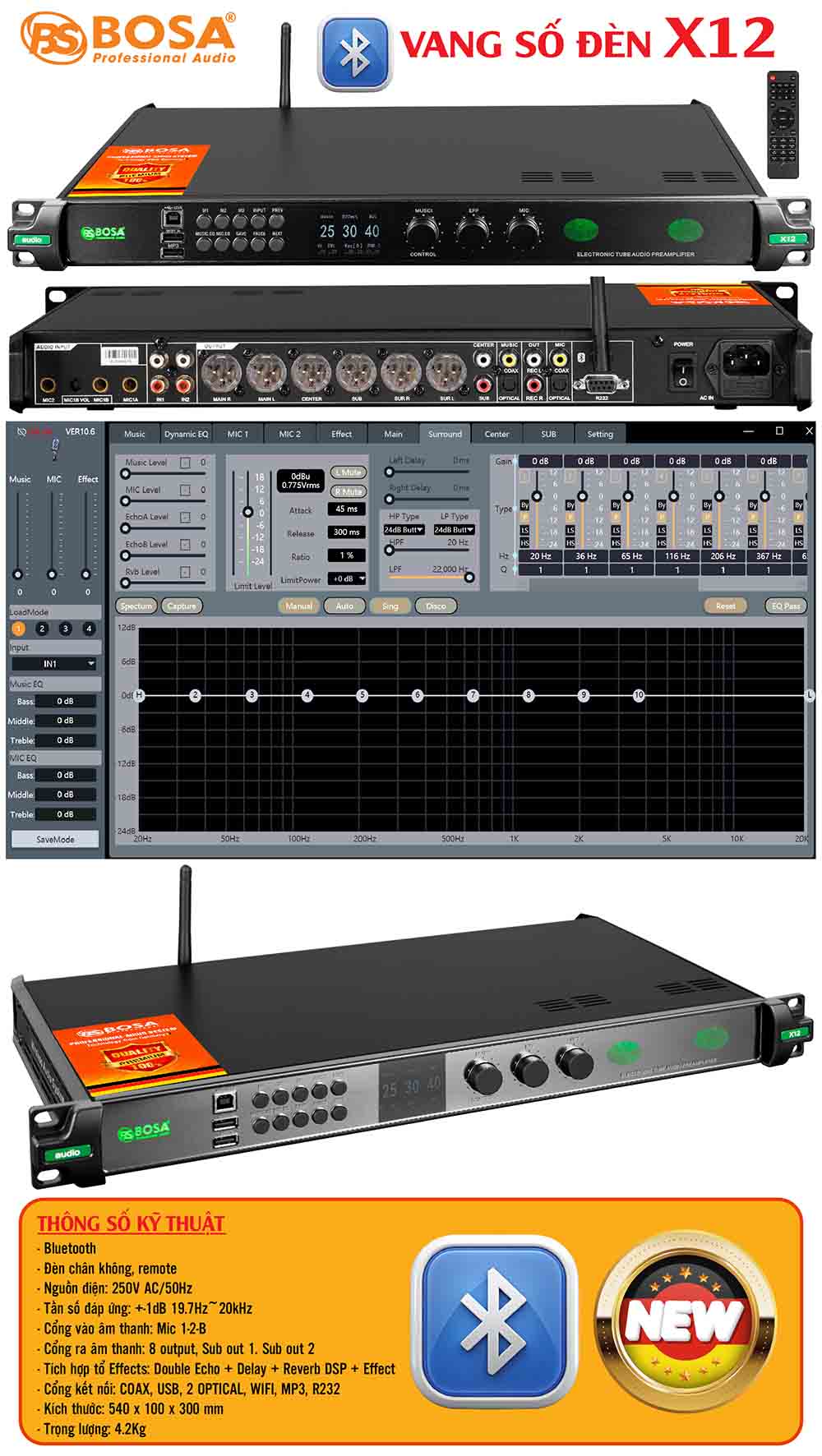 Vang số đèn bosa X12