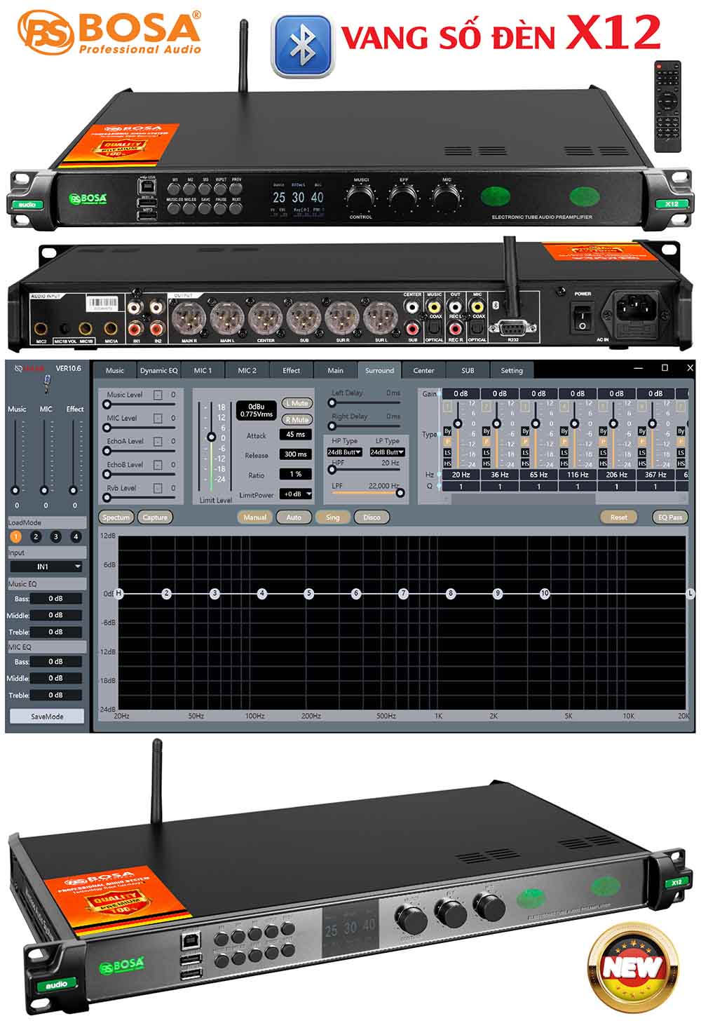 Vang số đèn bosa X12