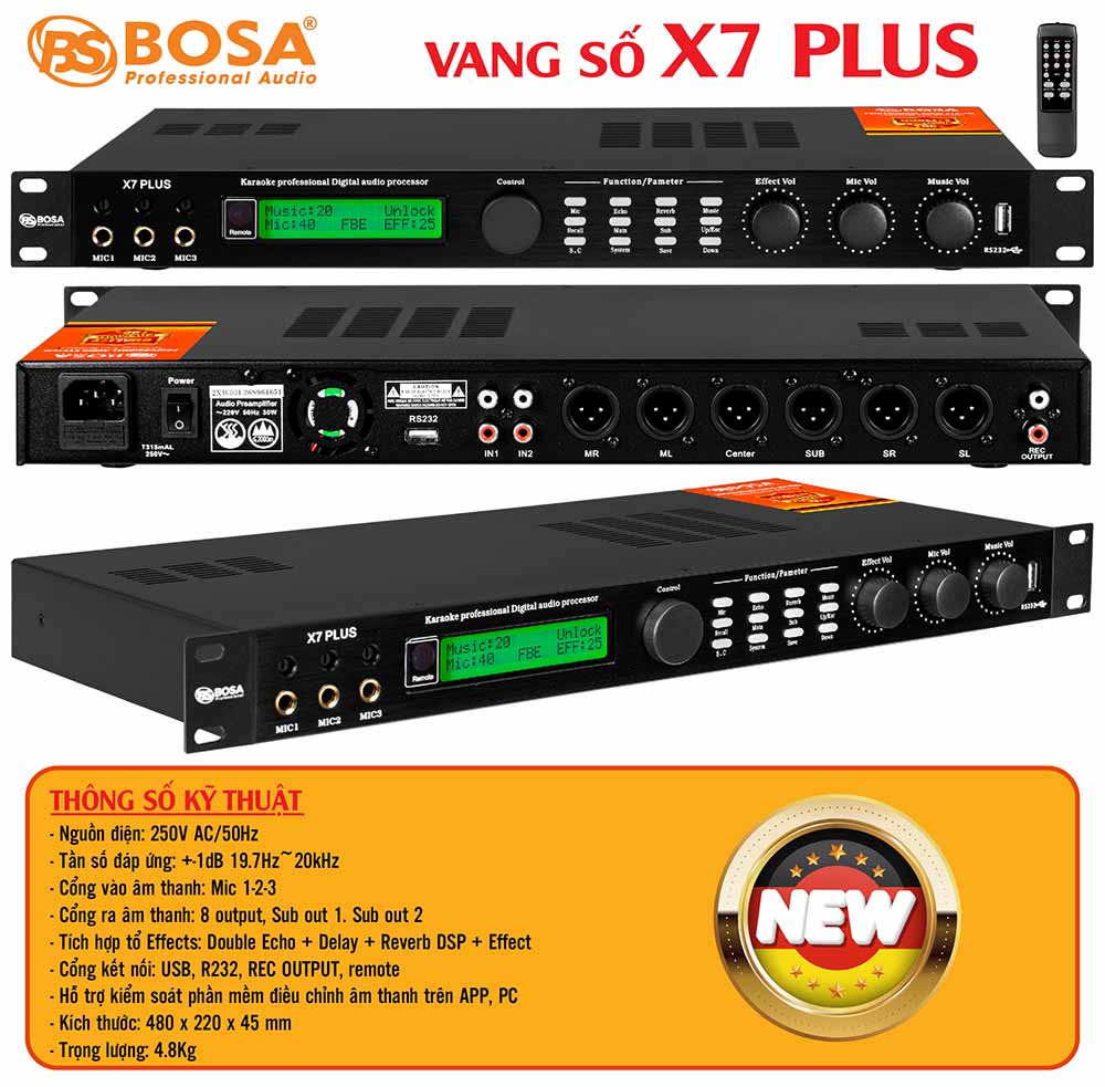 Vang số bosa X7 PLUS