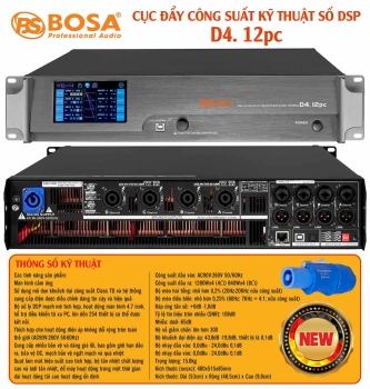 Main cục đẩy công suất bosa kỹ thuật số DSP D4. 12pc
