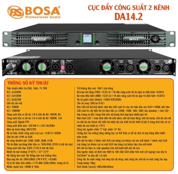 Main cục đẩy công suất 2 kênh bosa DA14.2