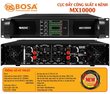 Cục đẩy công suất 4 kênh bosa MX10000
