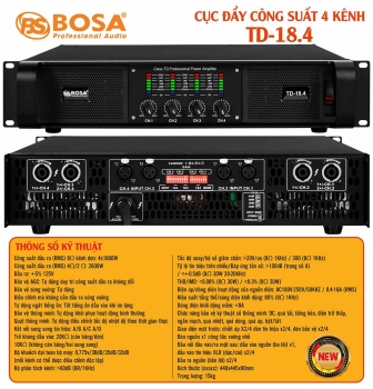Main cục đẩy công suất 4 kênh bosa TD-18.4