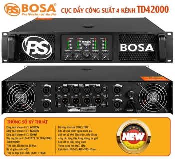 Cục đẩy công suất 4 kênh bosa TD42000