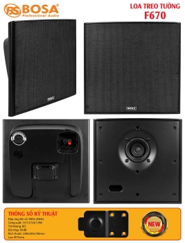 Loa treo tường bosa F670 (đen)